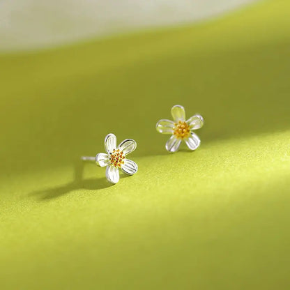 flowers ear ladies trend simple niche design sense small daisy earrings earrings fashion hundred with daily