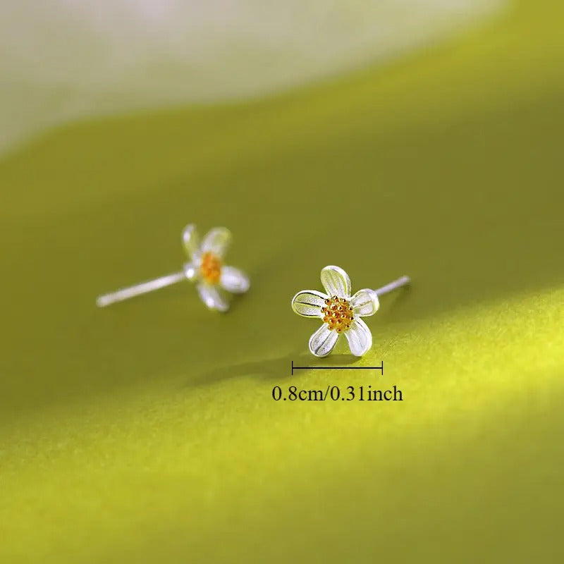 flowers ear ladies trend simple niche design sense small daisy earrings earrings fashion hundred with daily