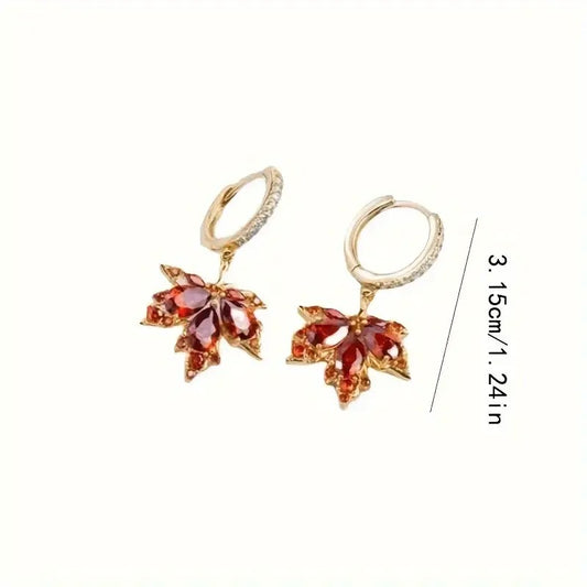 New Style Temperament Pink Flower Earrings Girls Christmas Gift Birthday Party Accessories