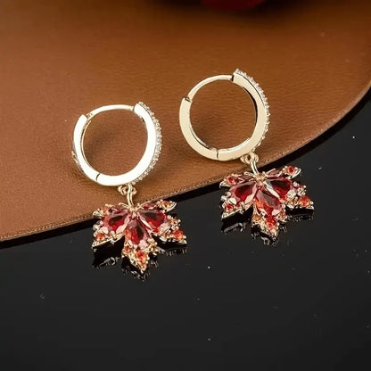 New Style Temperament Pink Flower Earrings Girls Christmas Gift Birthday Party Accessories